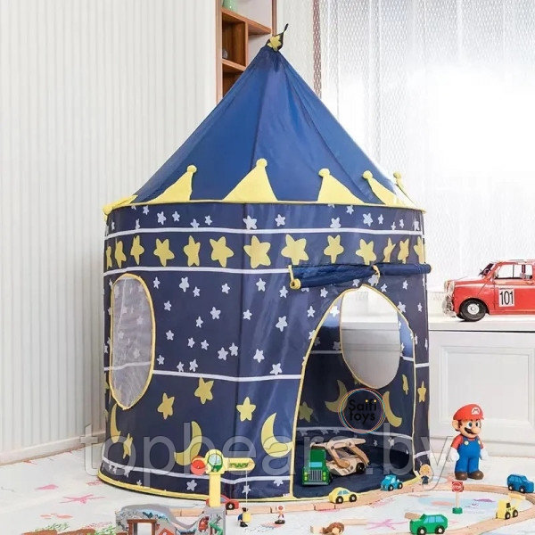 Детская игровая палатка Замок 9999, детский игровой домик, игровой шатер. РАЗНЫЕ ЦВЕТА - фото 2 - id-p223531052