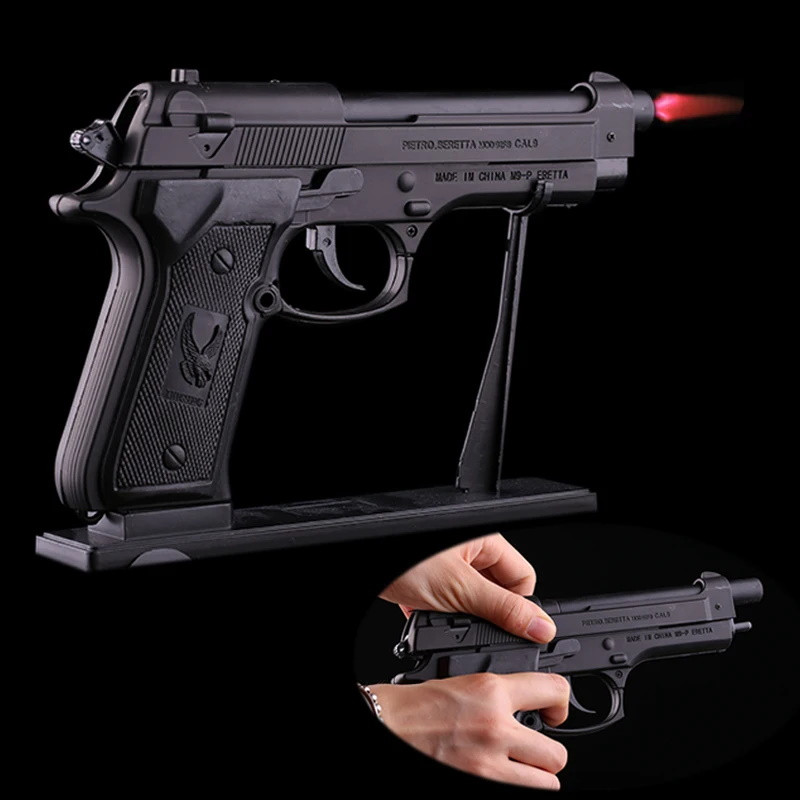 Зажигалка Пистолет Беретта черный большой - фото 1 - id-p132382978