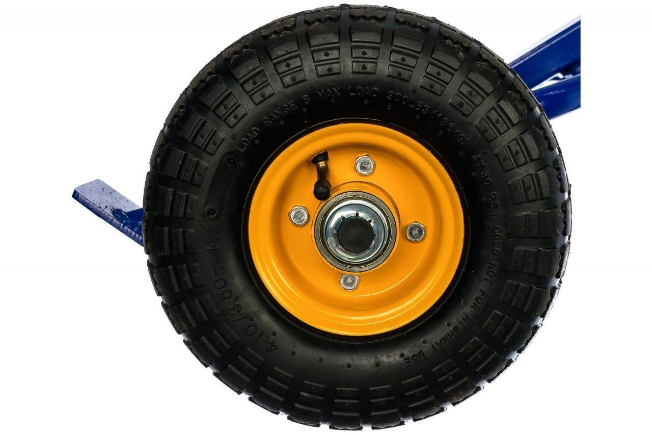 Тележка для перевозки металлических бочек КБ 1 колёса пневмо ф250 + d160 опорное - фото 4 - id-p223534694