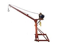 Мини-кран строительный TOR KM 300/500 кг 60/30 м
с поворотной стрелой и электролебедкой (220В)
