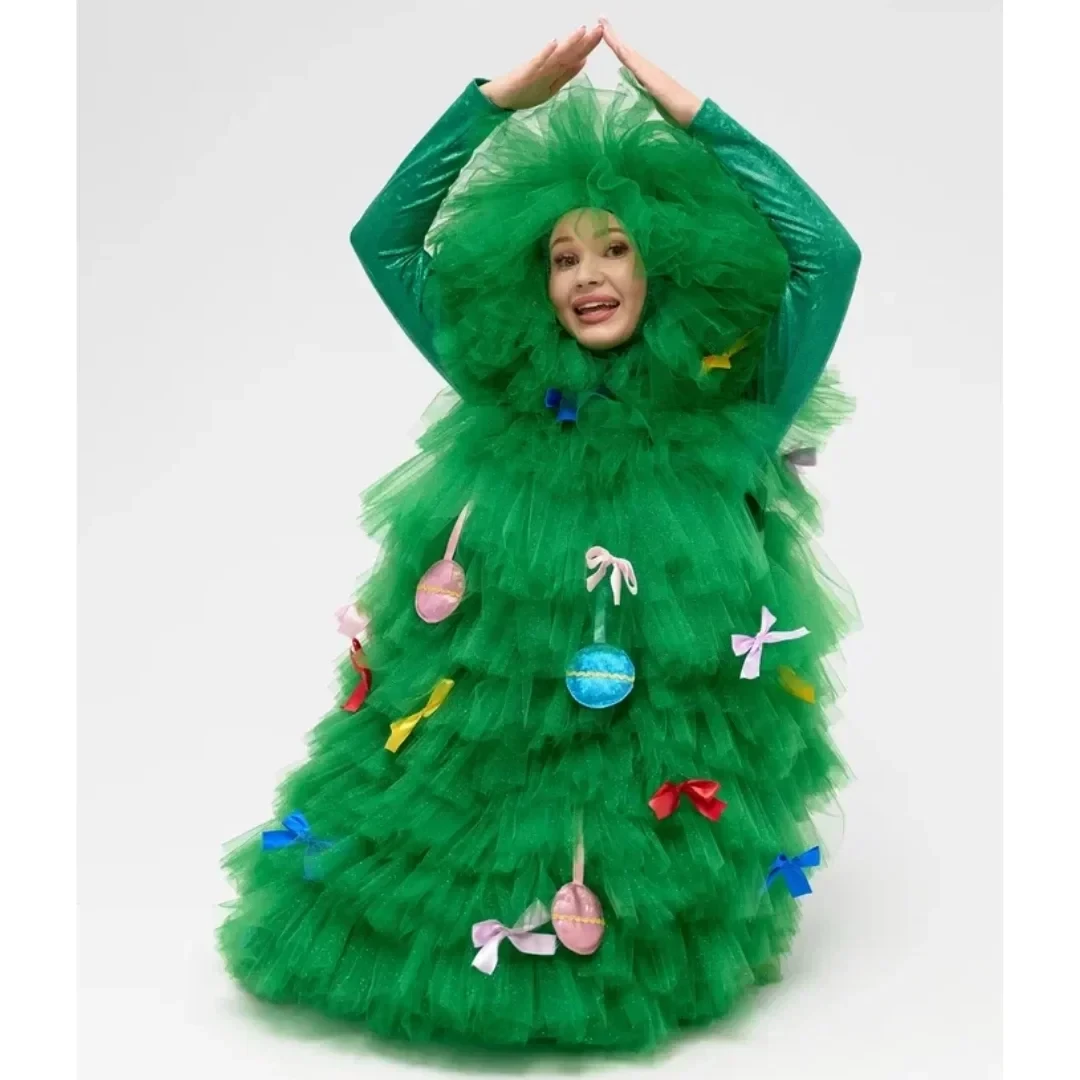 Карнавальный костюм Елки в колпаке, универсальный для взрослых - фото 8 - id-p223535123