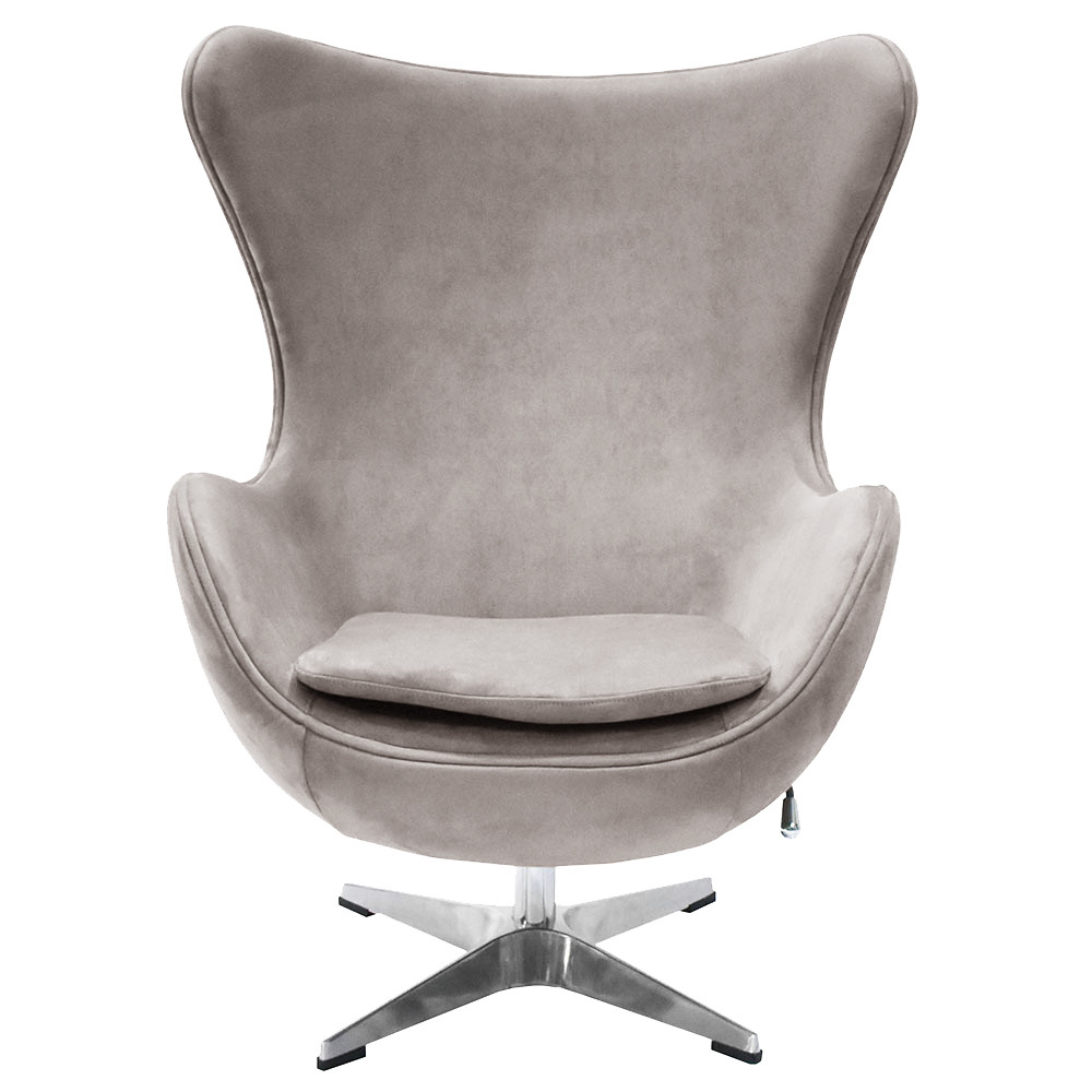 Кресло EGG STYLE CHAIR латте, искусственная замша - фото 2 - id-p223539065