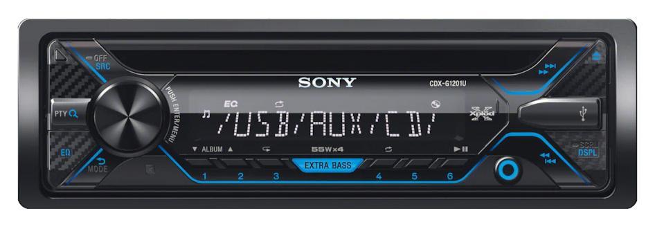 Автомагнитола CD Sony CDX-G1200U 1DIN 4x55Вт - фото 1 - id-p223540096