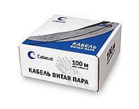 Кабель витая пара кат. 5е Cabeus UTP-2P-Cat.5e-SOLID-LSZH-GY-100 2 пары серый