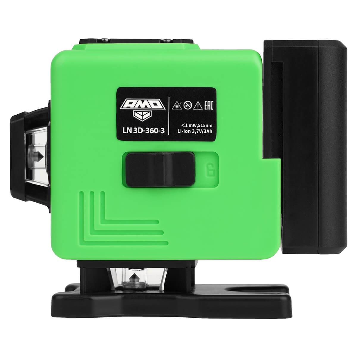 851681 Лазерный уровень AMO LN 3D-360-3 с зеленым лучом - фото 1 - id-p223541112