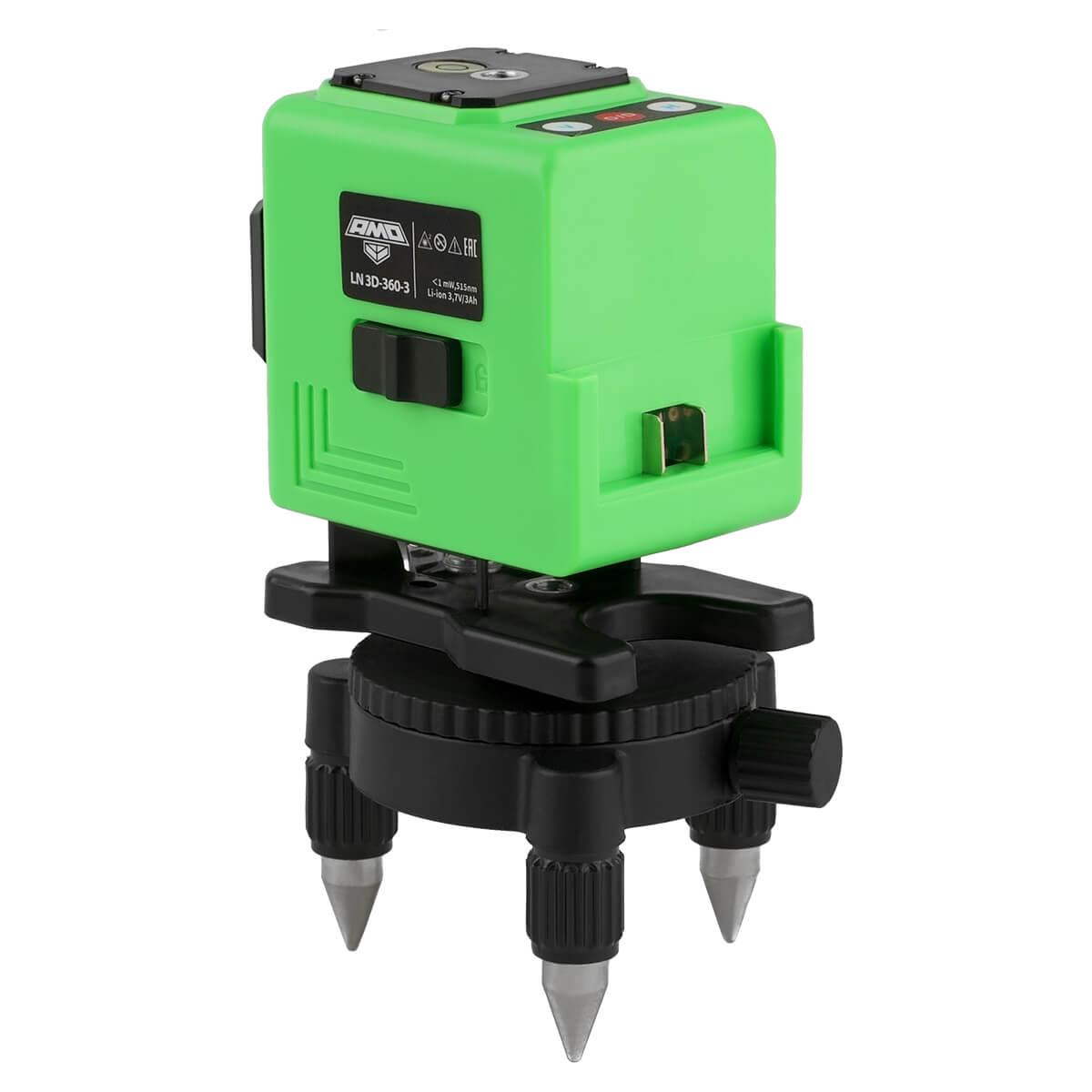 851681 Лазерный уровень AMO LN 3D-360-3 с зеленым лучом - фото 5 - id-p223541112