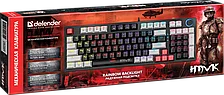 Клавиатура проводная механическая Defender Hawk GK-418 RU Rainbow, красные свитчи 45418