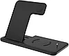 Беспроводное зарядное устройство Isa Q20 4in1 (iPhone+ iPhone+Apple Watch+AirPods), 15W, черный, фото 2