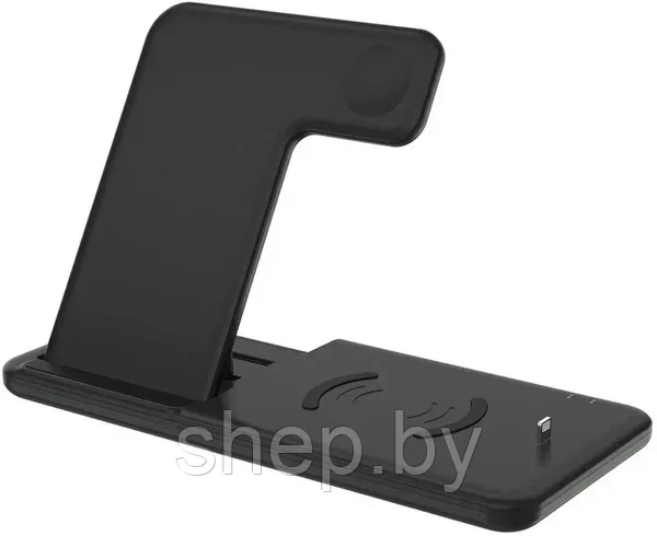 Беспроводное зарядное устройство Isa Q20 4in1 (iPhone+ iPhone+Apple Watch+AirPods), 15W, черный - фото 2 - id-p223541680