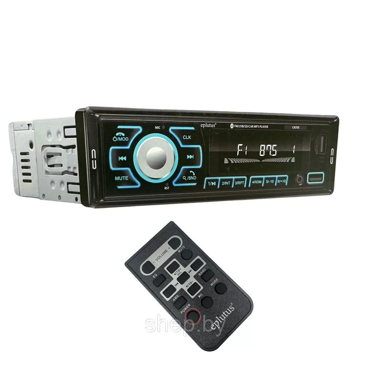 Автомагнитола с пультом Eplutus CA310 45Wx4, 2xUSB, AUX, Bluetooth 5.0