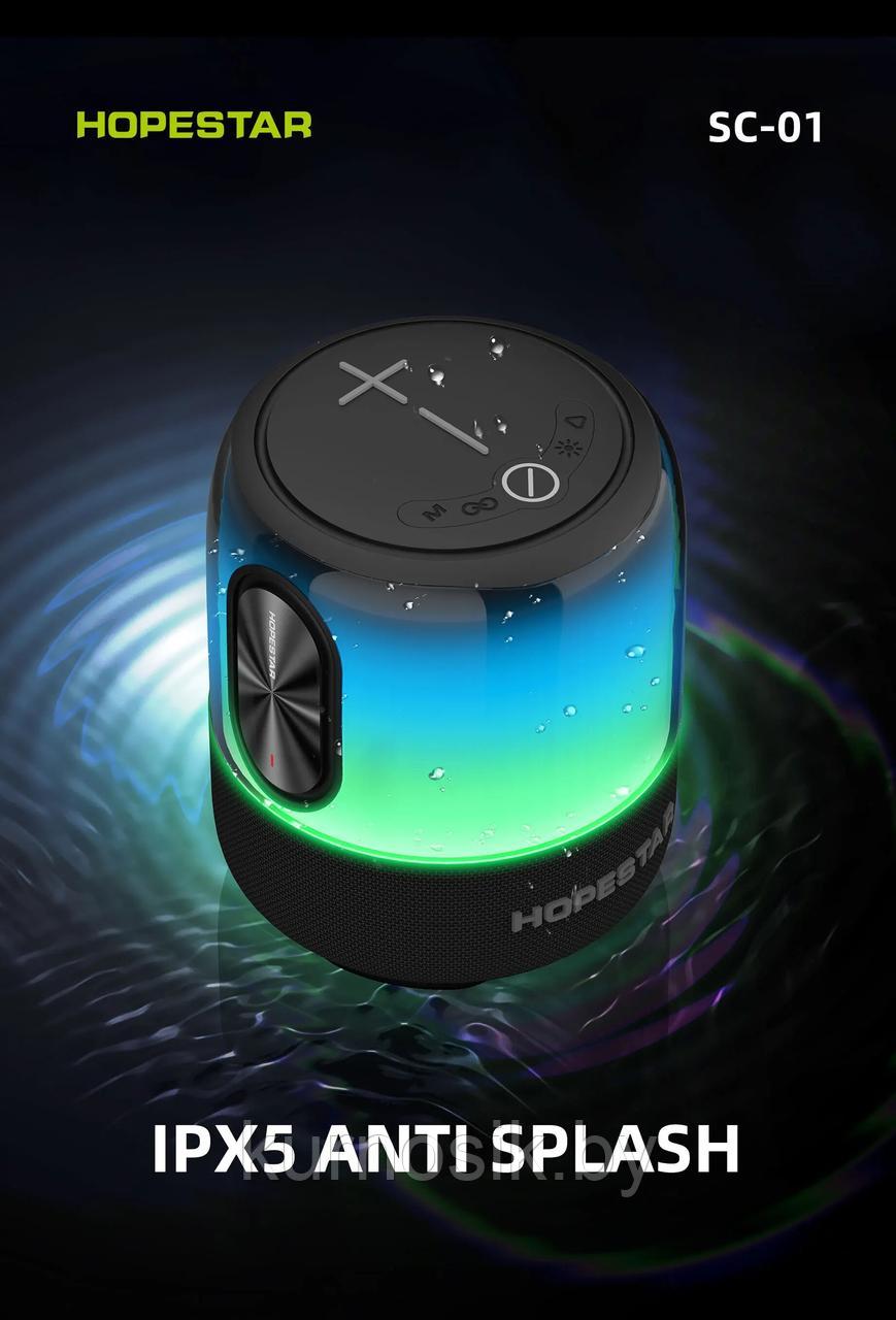 Портативная Bluetooth колонка HOPESTAR SC-01 с микрофоном 60 Вт с функцией TWS и RGB подсветкой - фото 10 - id-p223541690