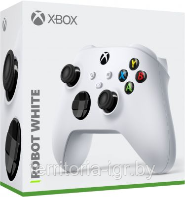 Microsoft Беспроводной геймпад Xbox Series X|S|One QAT-00001 (Белый ROBOT WHITE) - фото 1 - id-p56725590