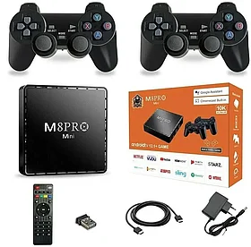 Игровая приставка 2 в 1 Game Box M8 Pro mini 10K ULTRA HD и Android TV 12.1