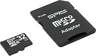 Карта памяти Silicon Power SP032GBSTH010V10-SP microSDHC Memory Card 32Gb Class10 + microSD-- SD Adapter