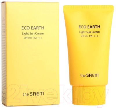 Крем солнцезащитный The Saem Eco Earth Light Sun Cream - фото 2 - id-p223551512