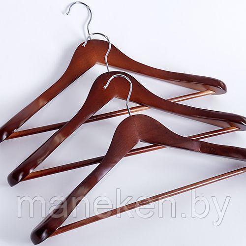 Вешалки-плечики для одежды деревянные (с перекладиной) H6-55 - фото 2 - id-p81935507