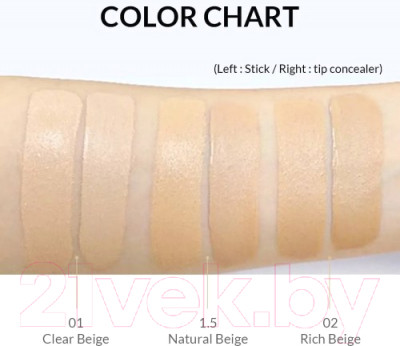 Консилер The Saem Cover Perfection Ideal Concealer Duo 1.5 Natural Beige - фото 5 - id-p223553053