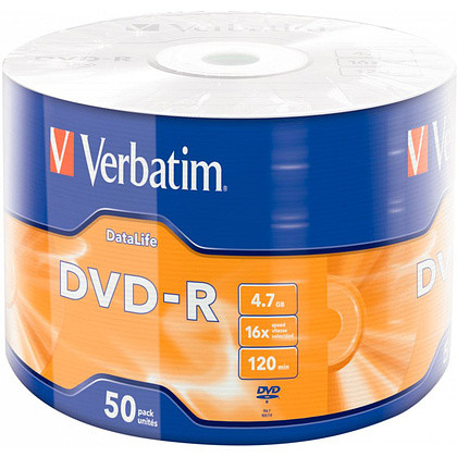 Диск Verbatim "Extra Protection", DVD-R, 4.7 Гб, пэт-упаковка, 50 шт.