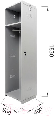 Шкаф металлический Brabix LK 01-40 усиленный / 291131 - фото 6 - id-p223559889