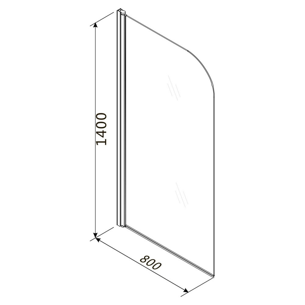 Стеклянная шторка на ванну Roxen Brimen 80B - фото 3 - id-p223564307