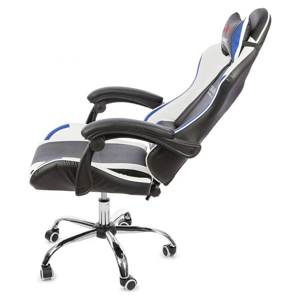 Офисное кресло Calviano ASTI ULTIMATO black/white/blue (с вибромассажем) - фото 4 - id-p223562343