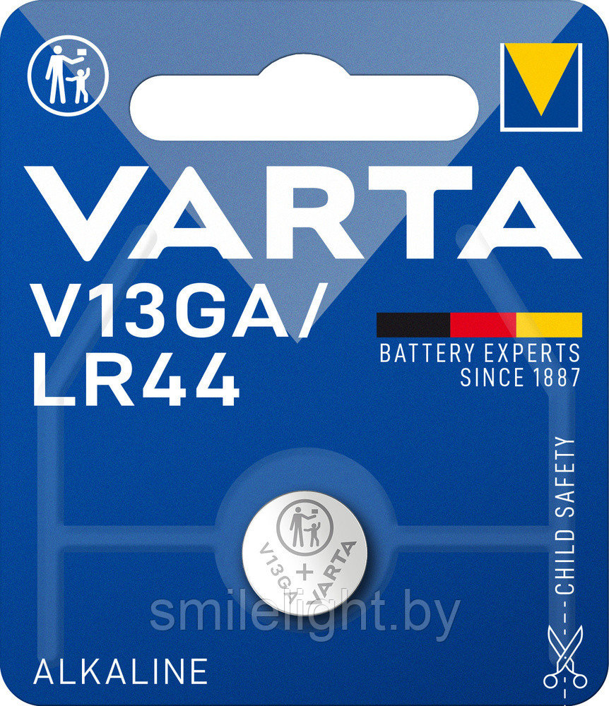 Элемент питания VARTA V13GA/LR44/A76 Alkaline 1,5V Bl.1