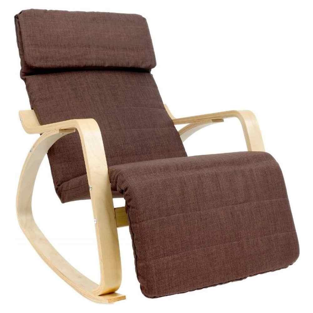 Кресло-качалка Calviano Relax 1103 коричневое - фото 1 - id-p223563462