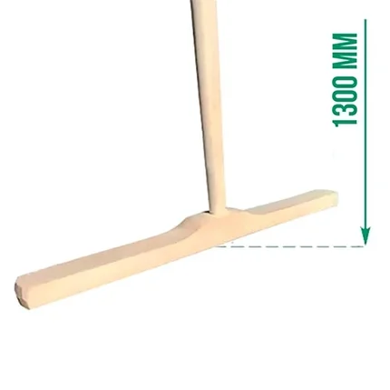Швабра деревянная плоская, усиленное основание 50 см, рукоятка 1300 мм (Комплект), РБ, фото 2
