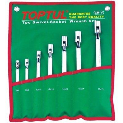 Набор ключей шарнирных с поворотной головкой 6-19 мм TOPTUL (GAAA0704) - фото 1 - id-p223560655
