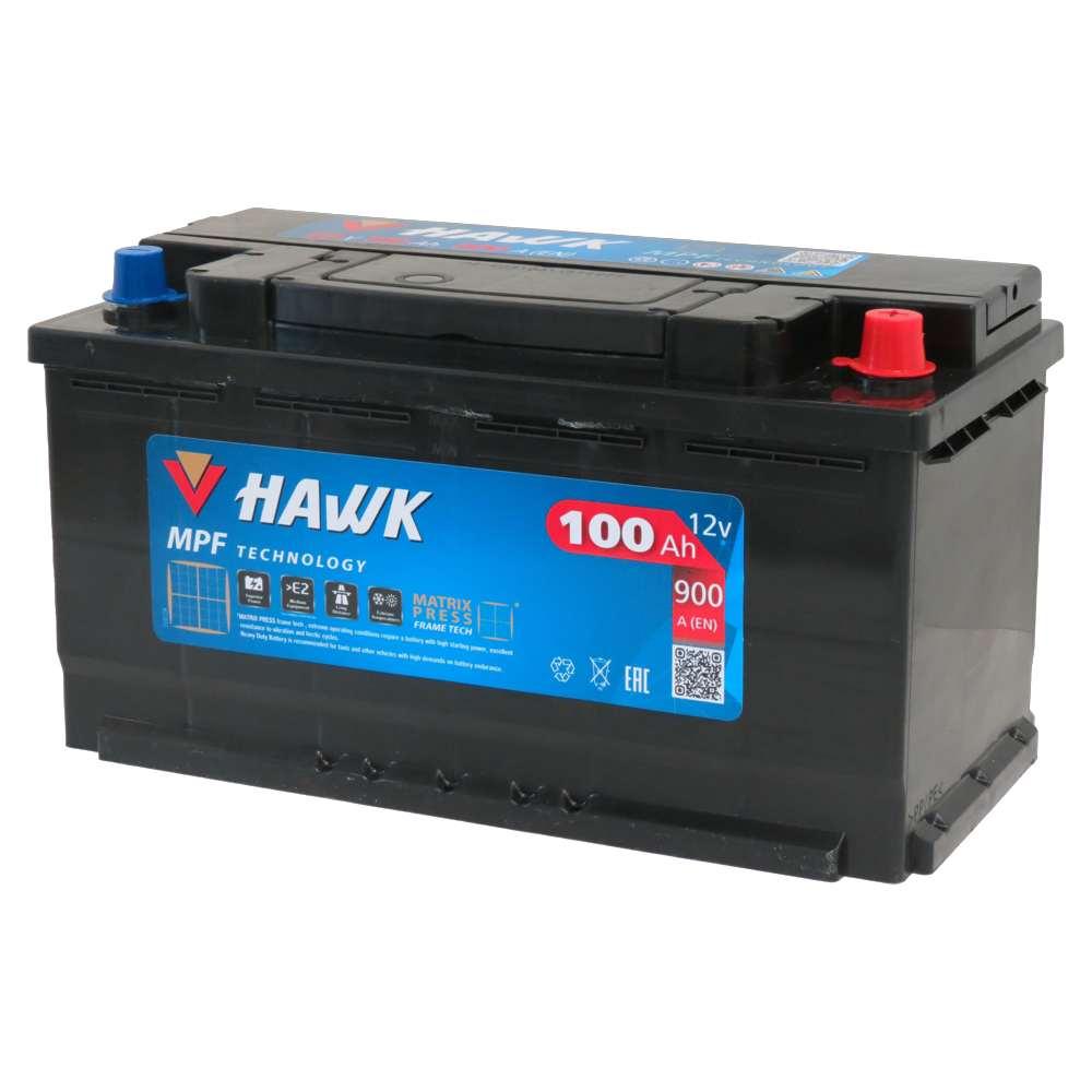 Автомобильный аккумулятор HAWK 100 R+ (100Ah) - фото 1 - id-p223560732