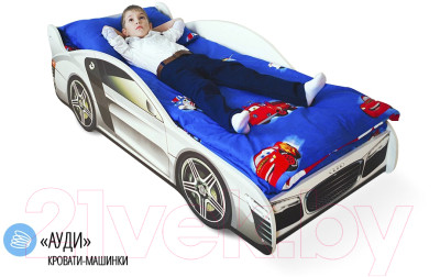 Стилизованная кровать детская Бельмарко Ауди / 525 - фото 4 - id-p223560011