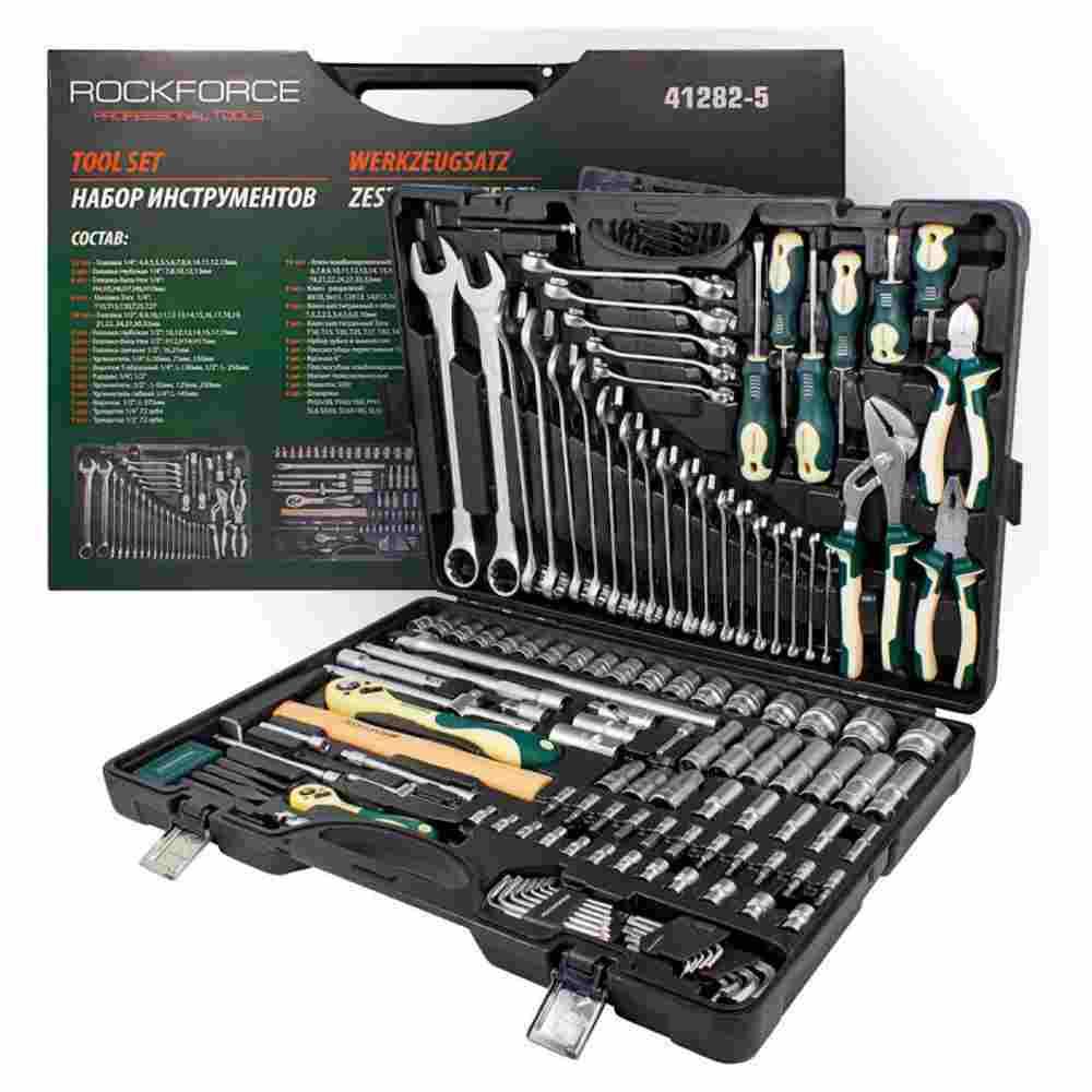 Универсальный набор инструментов RockForce RF-41282-5 (128 предметов) - фото 1 - id-p223564711