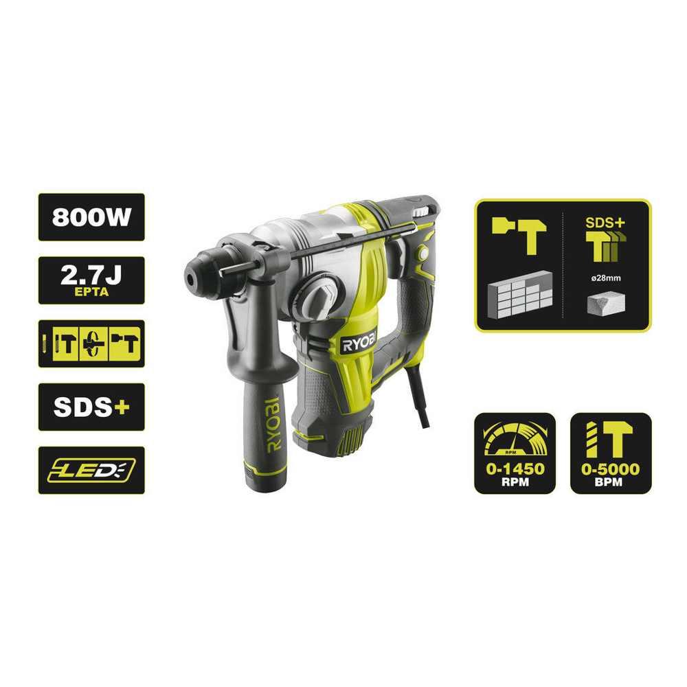 Перфоратор Ryobi RSDS 800-K - фото 2 - id-p223560854