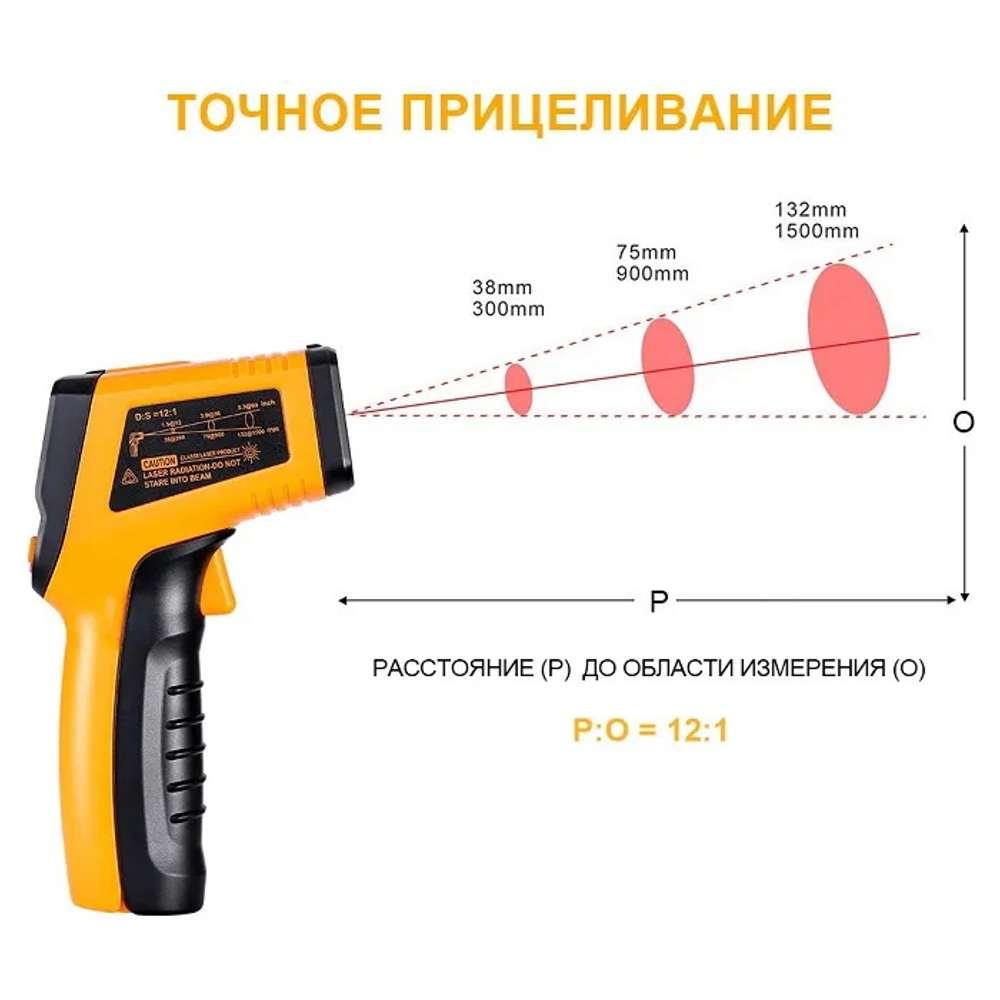 Пирометр инфракрасный DEKO CWQ01 - фото 2 - id-p223563871