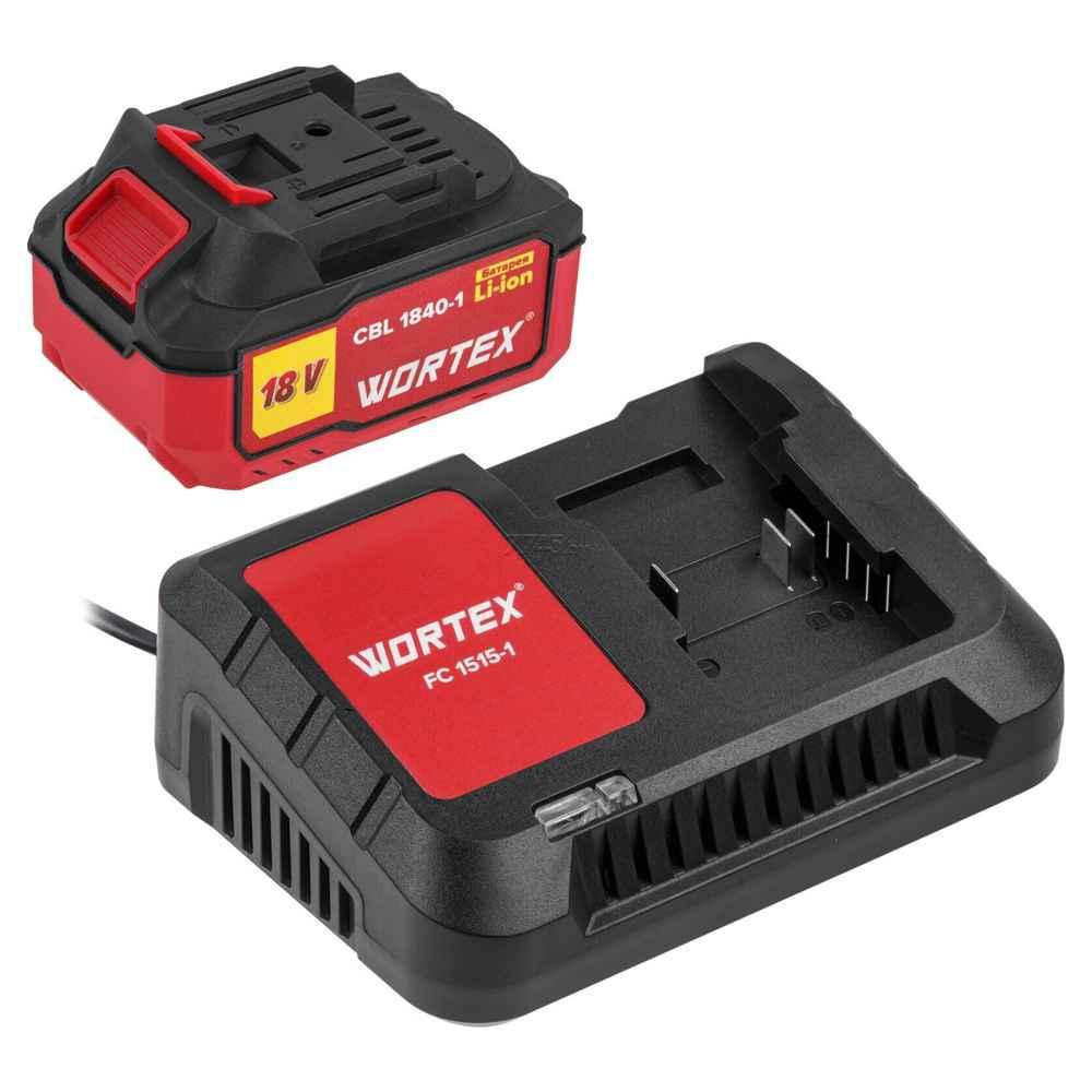 Комплект аккумулятор 18В 4Ач и зарядное устройство WORTEX ALL1 (1329412) - фото 1 - id-p223563927