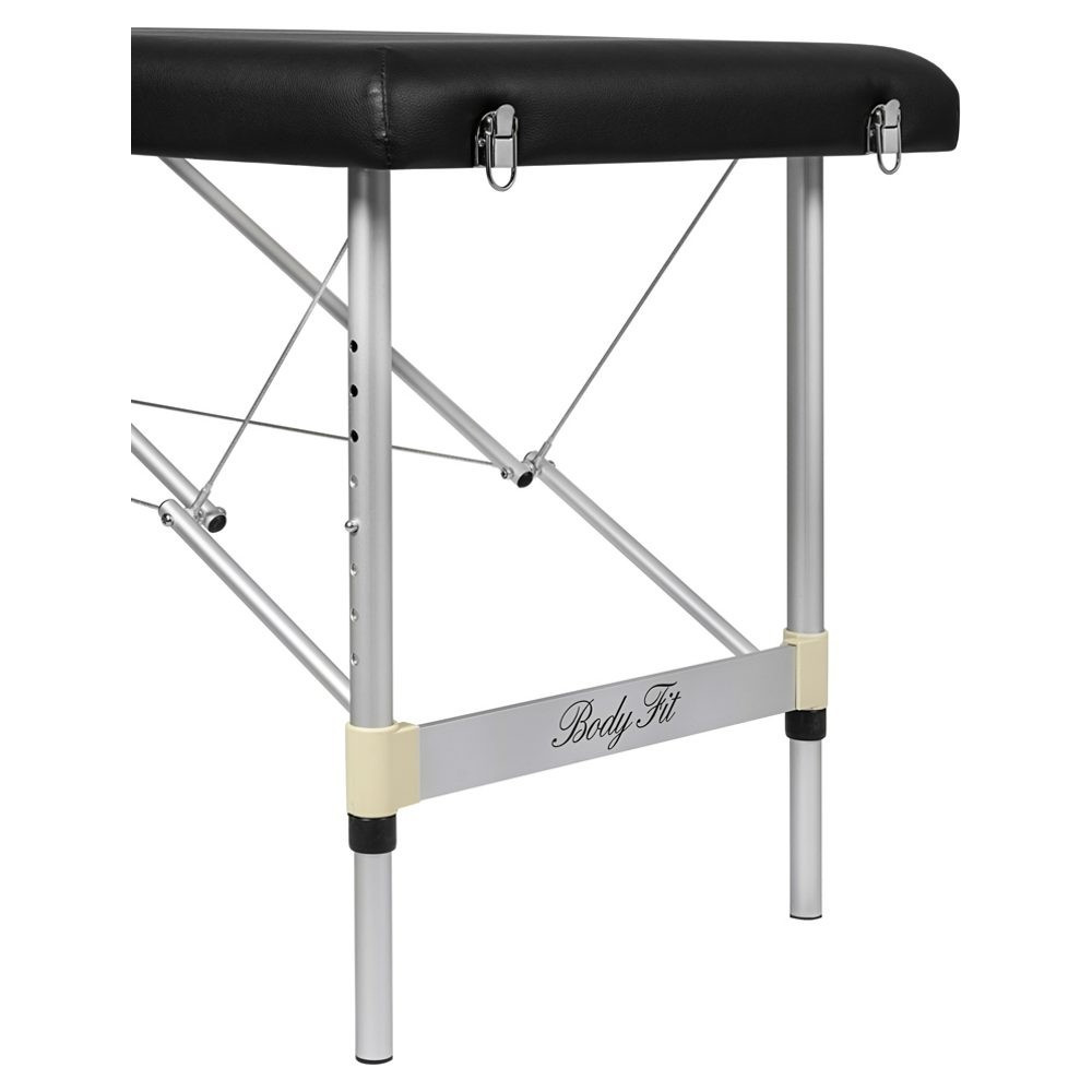 Массажный стол 2-х секционный алюминиевый BodyFit, (черный 60 см) - фото 2 - id-p223564147