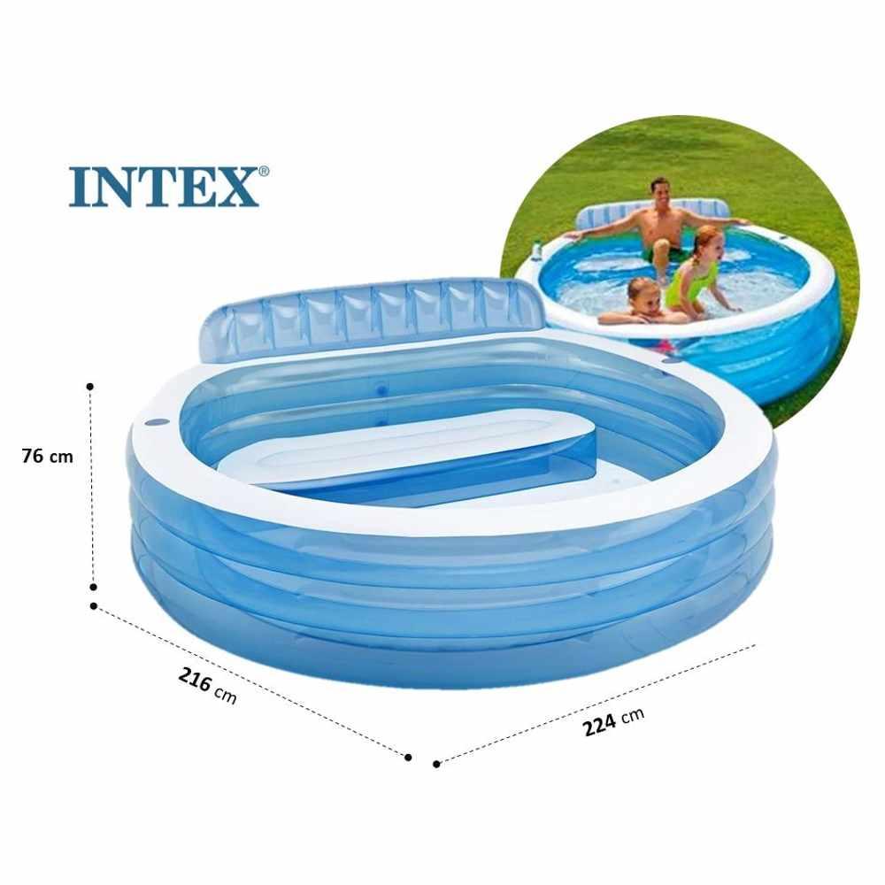 Надувной бассейн Intex 57190NP Swim Center Family Lounge 224х216х76 см