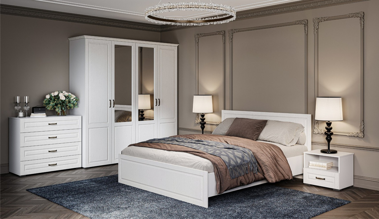 Спальня Лацио Кровать 160 подъемный механизм Белое дерево - фото 6 - id-p223565808