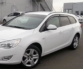 Дефлекторы боковых окон для Opel Astra J универсал (2010-2018) № O12410