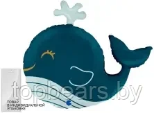 Шар (26''/66 см) Фигура, Счастливый кит, 1 шт. в уп.