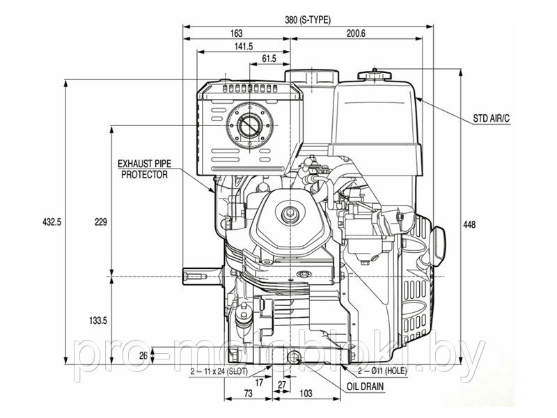 Двигатель Lifan KP460E (вал 25мм под шпонку) 20лс 18A - фото 10 - id-p178777797