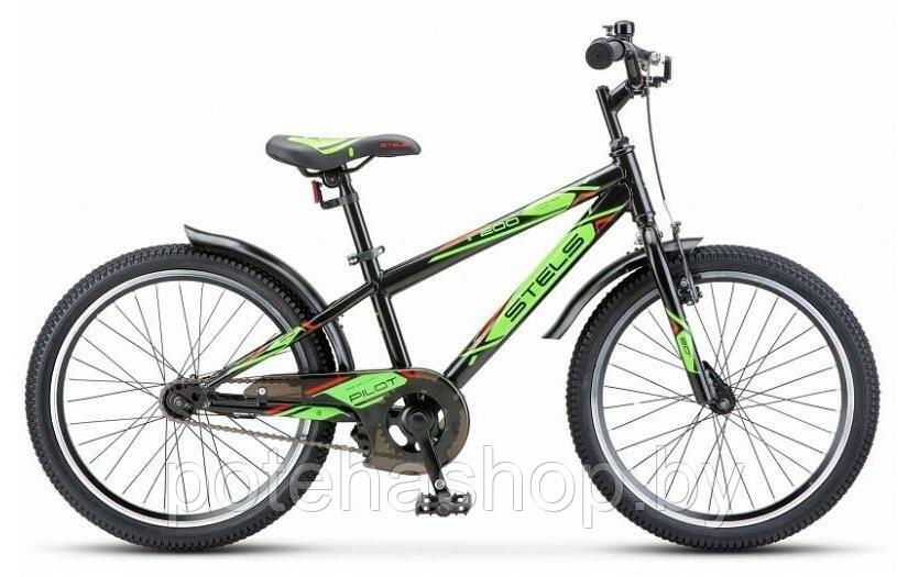 Велосипед 20 Stels Pilot 200 VC Z010 (рама 12) Черный/салатовый 2023, LU095271 - фото 1 - id-p223566341