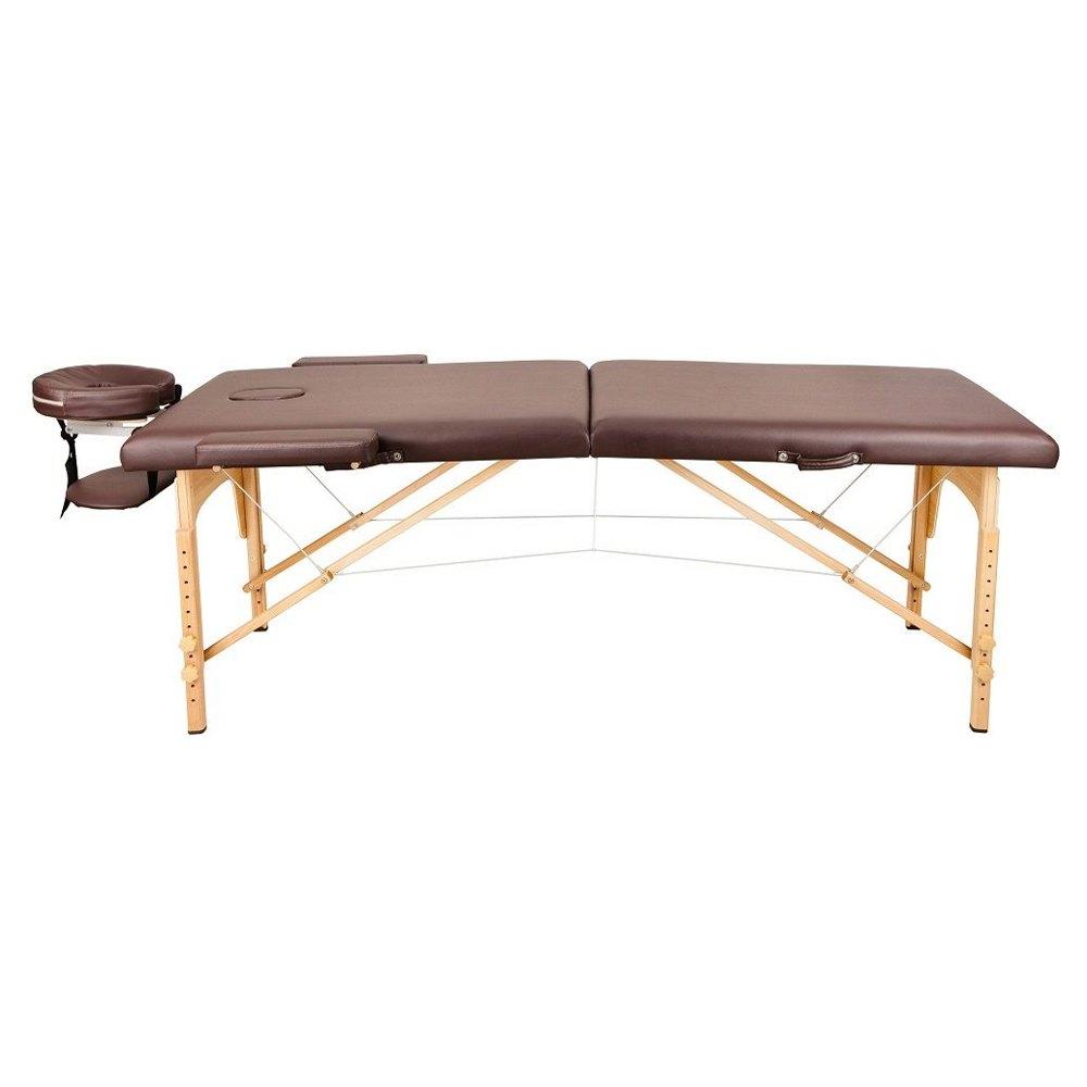 Массажный стол Atlas Sport складной 2-х секционный деревянный (коричневый) - фото 3 - id-p223566524