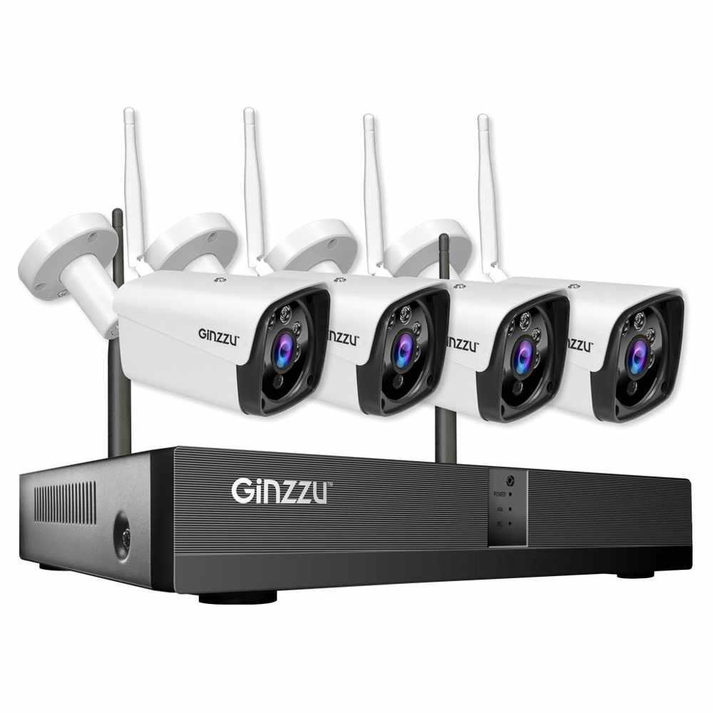 Wi-Fi Комплект видеонаблюдения GINZZU HK-8402W (Wi-Fi) - фото 1 - id-p223566670