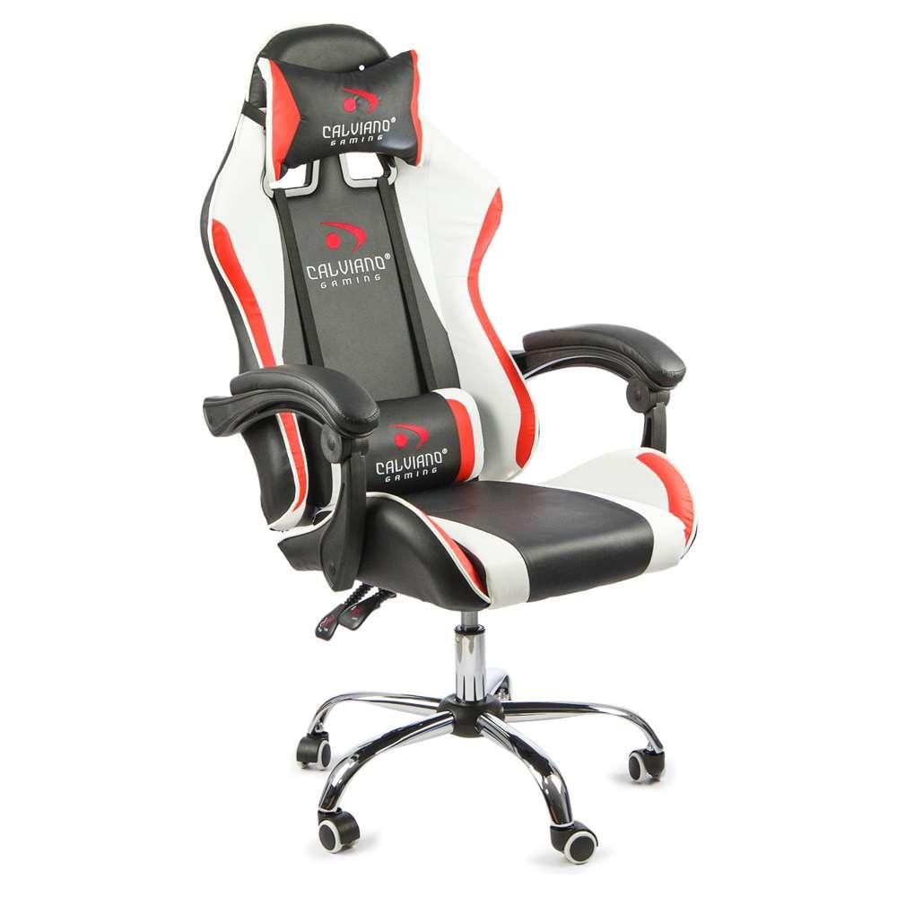 Офисное кресло Calviano ULTIMATO (black/white/red) - фото 1 - id-p223566772