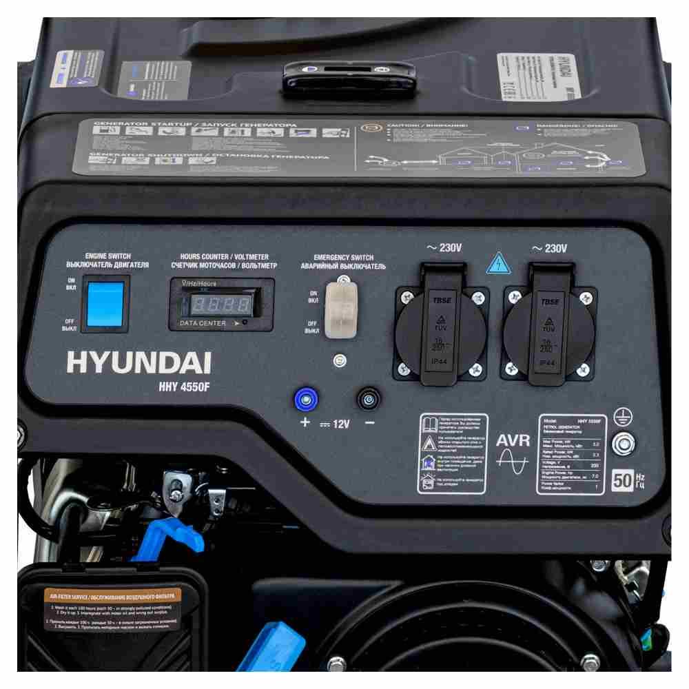 Бензогенератор Hyundai HHY 4550F - фото 4 - id-p223566851