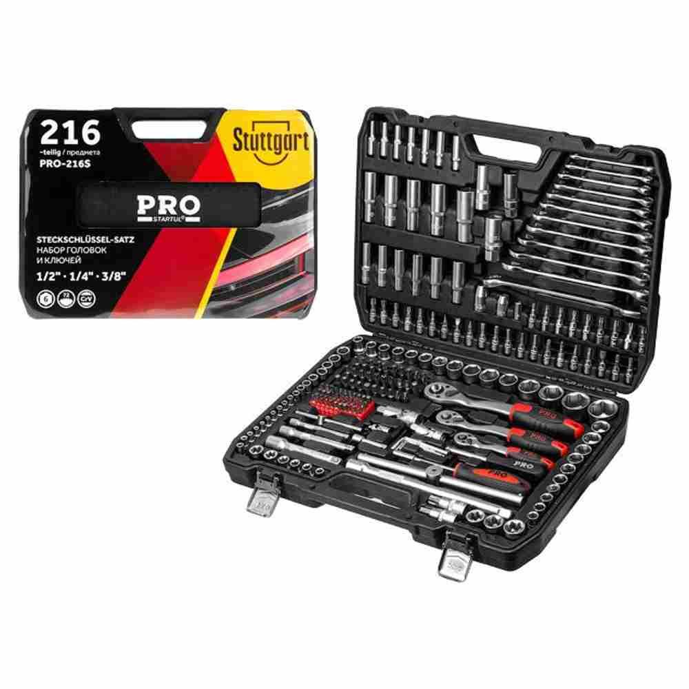 Набор головок и ключей 216 пр. 1/4",3/8",1/2" STARTUL STUTTGART (PRO-216S)