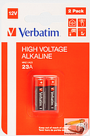 Батарейка Verbatim 23A (MN21/A23) 12V алкалайн блистер 2 штуки, арт.49940