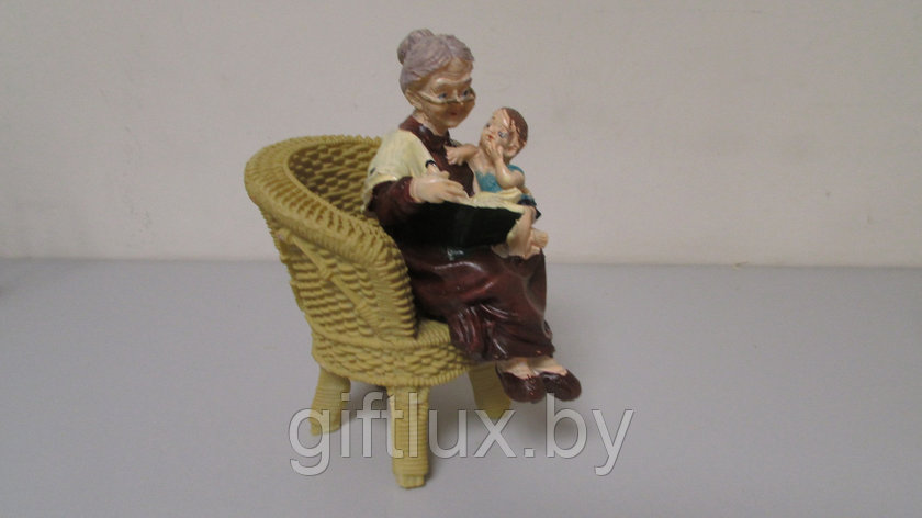 8629 Фигурка Дед/баба в кресле-качалке,12*7 см, фото 2