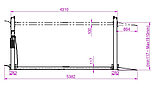 Подъемник четырехстоечный г/п 4000 кг. платформы гладкие с траверсой KraftWell арт. KRW4FPL, фото 2